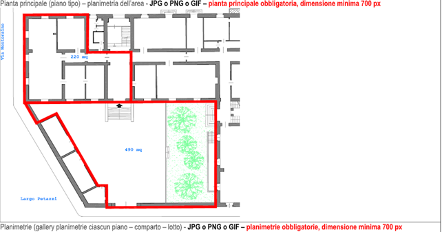 Trieste – Emanuele Filiberto Former Barracks/partial floorplan