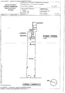 Grosseto – Unità Immobiliare in Palazzo Provveditorato OO.PP. corso  Carducci, via Cairoli e piazza Baccarini Pianta principale