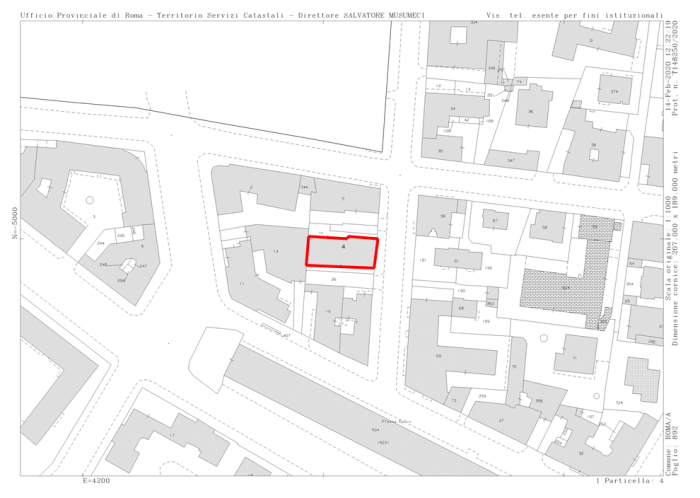 Rome – Commercial premises in via Pandosia 58/A floorplan