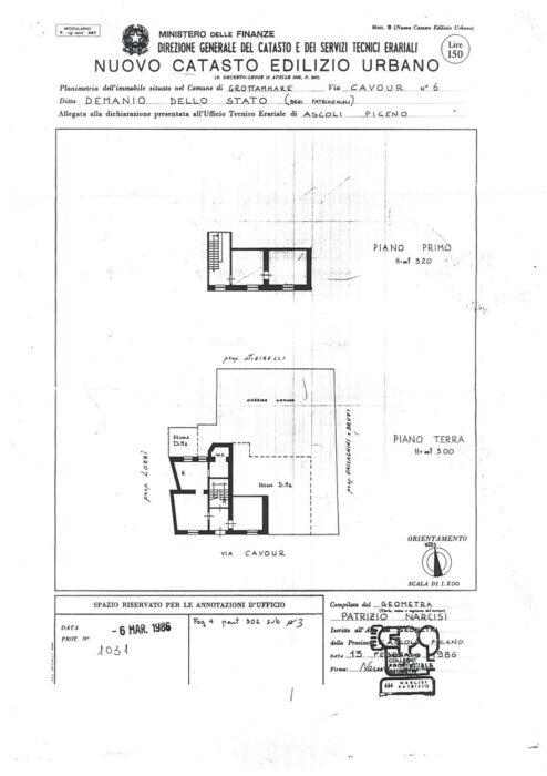 Grottammare (AP) –House with garden formerly used as Customs floorplan