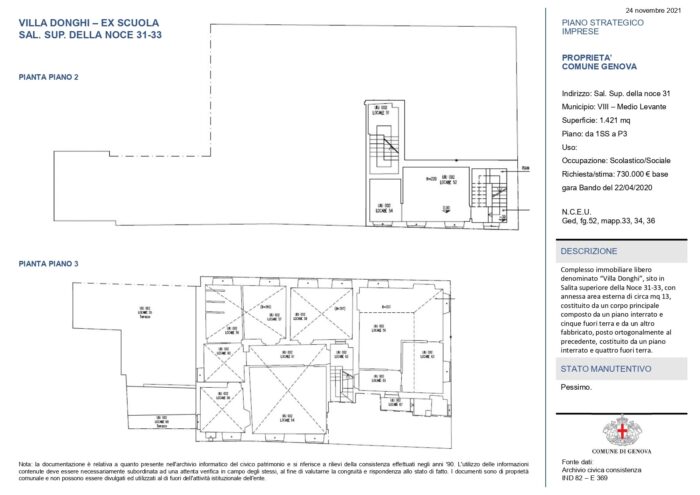 Genova – Villa Donghi floorplan