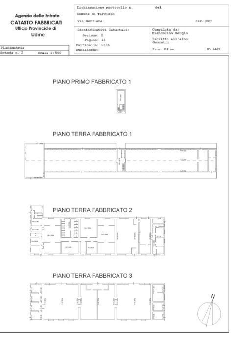 Udine – Former warehouse of the Military Engineering of Camporosso railway station floorplan