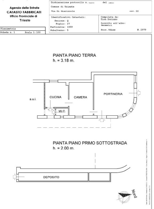 Trieste – via Giarizzole n. 22 floorplan