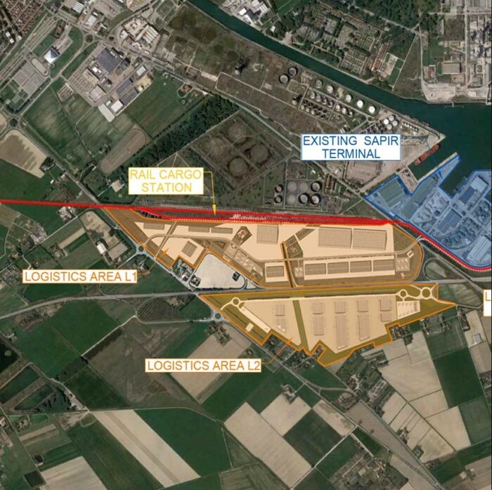 Ravenna – Logistics Area L1 and L2 floorplan