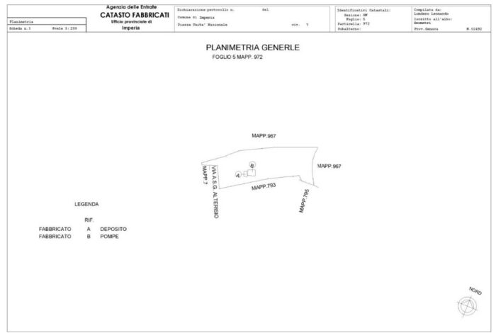 Imperia (IM) – Ex stazione ferroviaria ed aree limitrofe Pianta principale