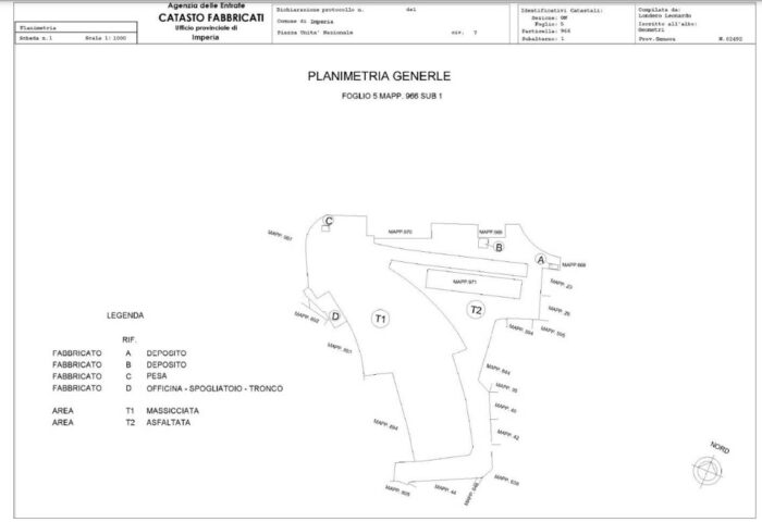 Imperia (IM) – Ex stazione ferroviaria ed aree limitrofe Pianta principale