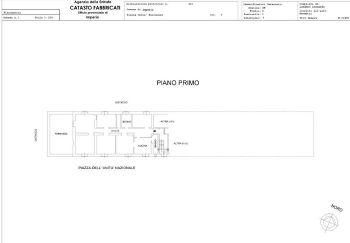 Imperia (IM) – Ex stazione ferroviaria ed aree limitrofe Pianta principale