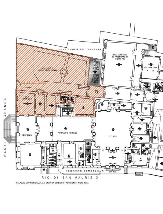 Venice (VE) – Garden and Rooms in Palazzo Ca’ Corner floorplan