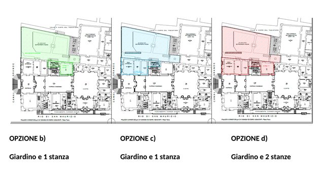 Venice (VE) – Garden and Rooms in Palazzo Ca’ Corner floorplan