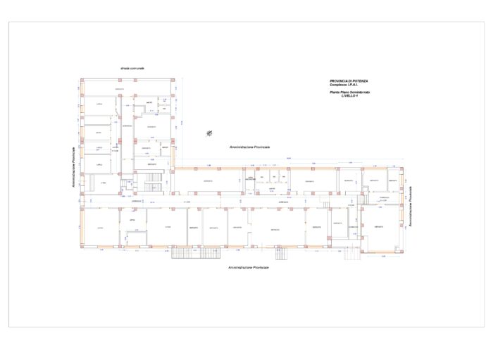 Potenza (PZ) – Ex Istituto Provinciale Assistenza Infanzia (I.P.A.I.) Pianta principale