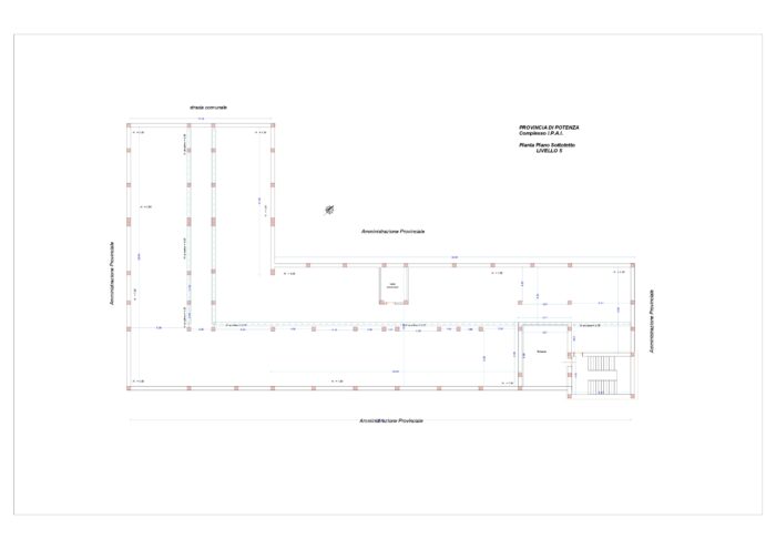 Potenza (PZ) – Ex Istituto Provinciale Assistenza Infanzia (I.P.A.I.) Pianta principale