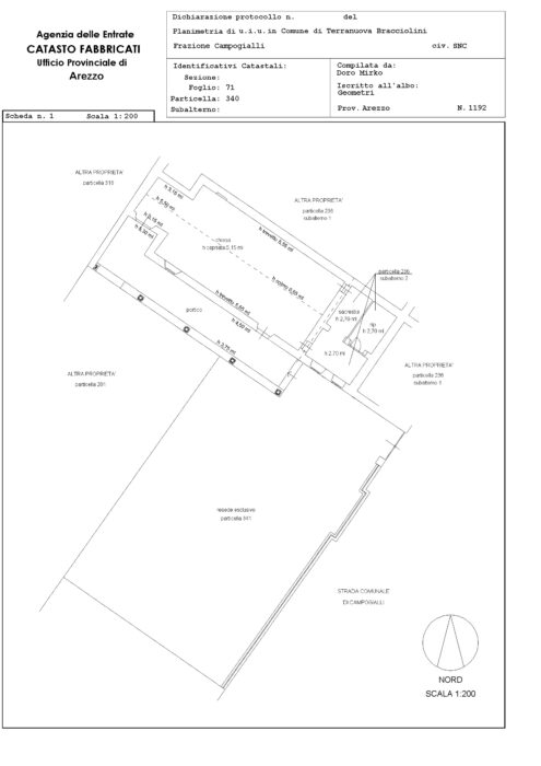 Terranuova Bracciolini (AR) – Church of Santa Maria in Campo Arsiccio floorplan