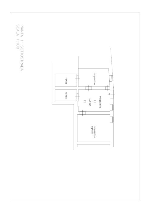 Todi (PG)- Portion of “Palazzo Atti” (former Trattoria Italia) floorplan