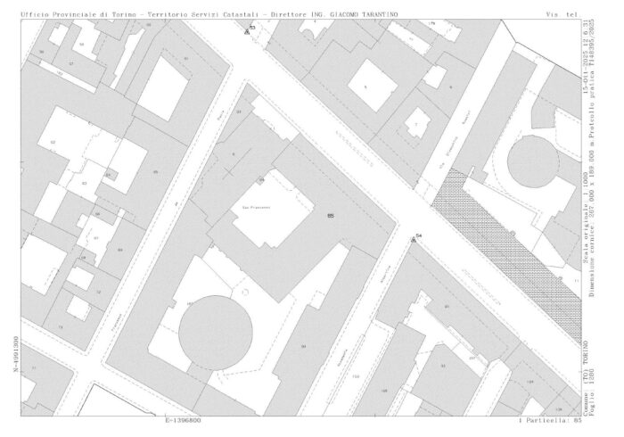 Torino – Locale commerciale sito in Via Po 18/C-D Pianta principale