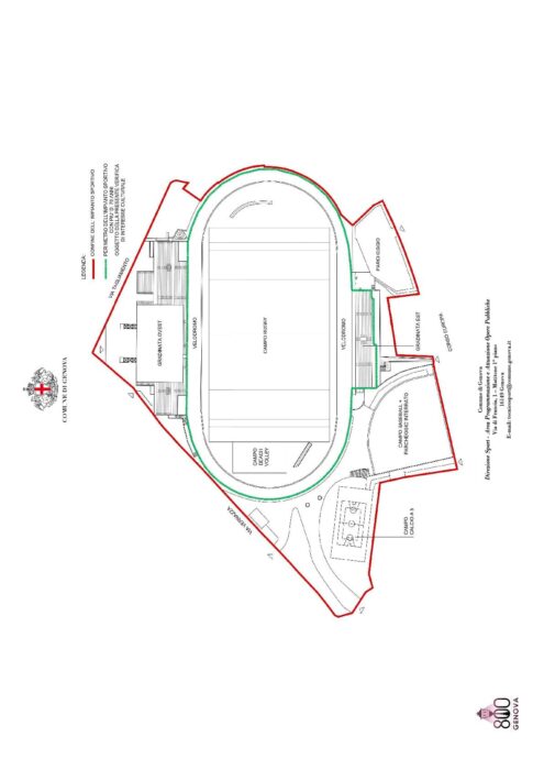 Genova (GE) – Stadio Carlini-Bollesan Pianta principale
