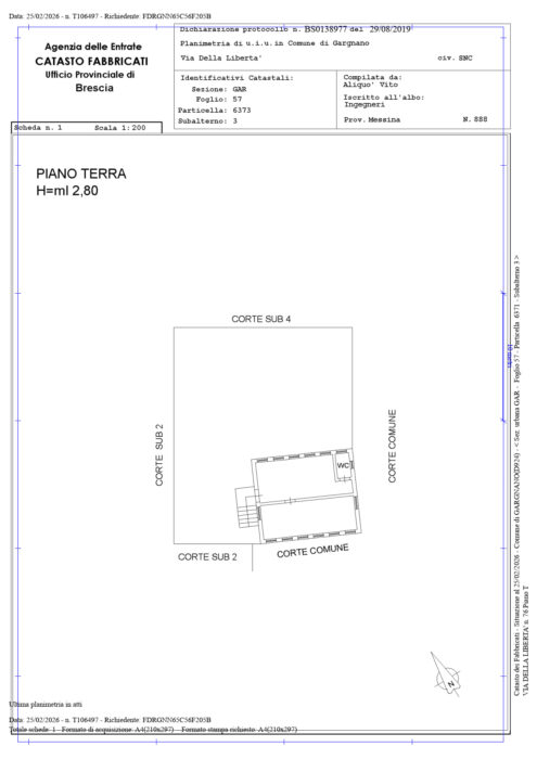 Brescia (BS) – Ex Caserma Magnolini Pianta principale
