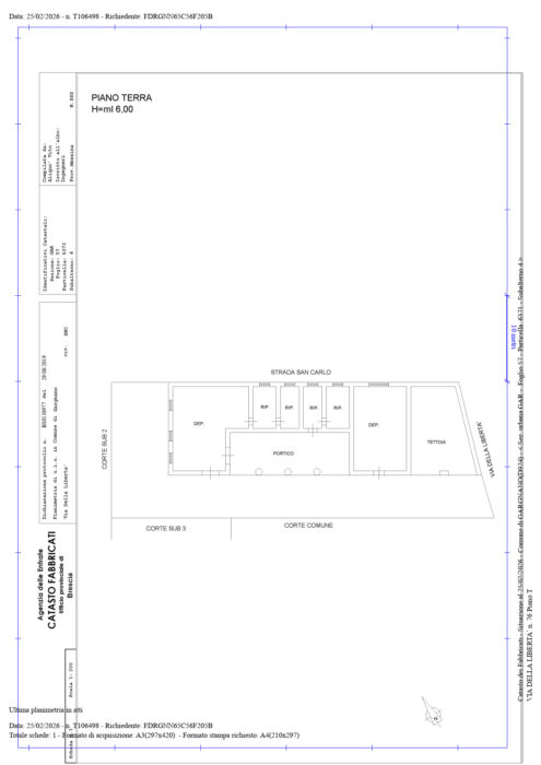Brescia (BS) – Ex Caserma Magnolini Pianta principale