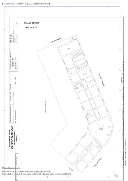 Brescia (BS) – Ex Caserma Magnolini Pianta principale