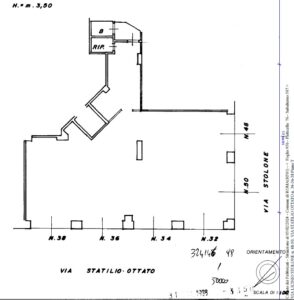 Roma (RM) – Locale commerciale sito in via Statilio Ottato nn. 32, 34, 36, 38 – via Licinio Stolone 48, 50 Pianta principale