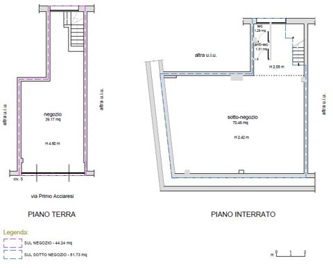 Roma (RM) – Locale Commerciale sito in via Primo Acciaresi n. 5 Pianta principale