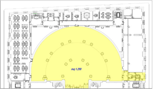 Turin (TO) – Grand Hall in Palazzo della Luce floorplan