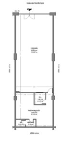 Roma (RM) – Locale commerciale sito in Viale dei Monfortani n. 43 Pianta principale